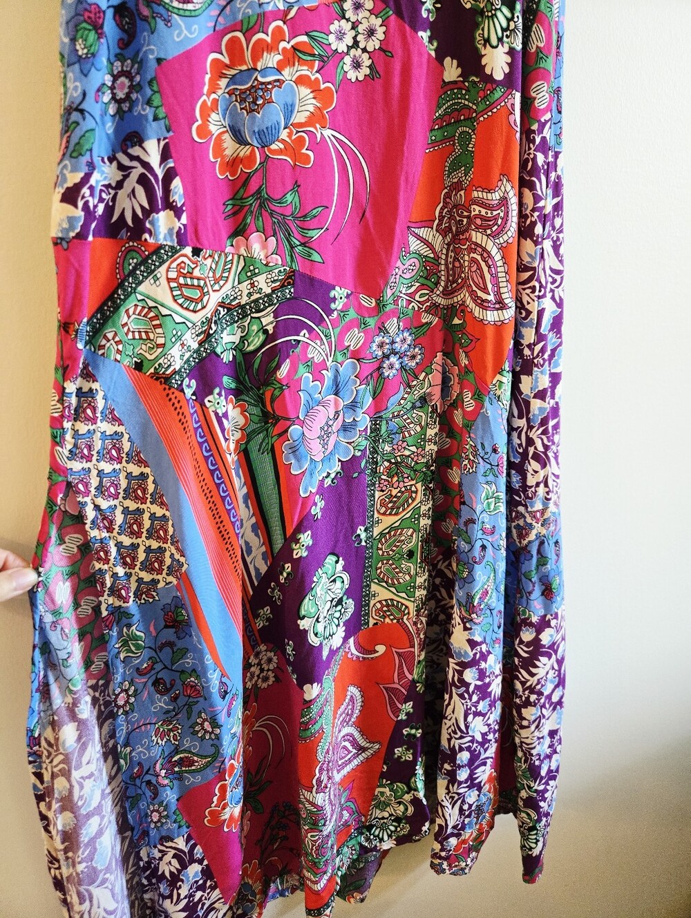 SFERA I S Viscose Patchwork Slip Dress I multicolour - Picture 6 of 11